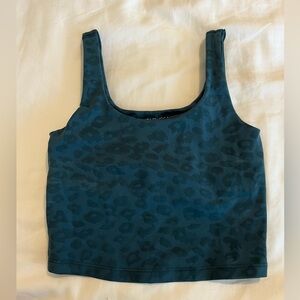 Beyond Yoga blue leopard print athletic tank